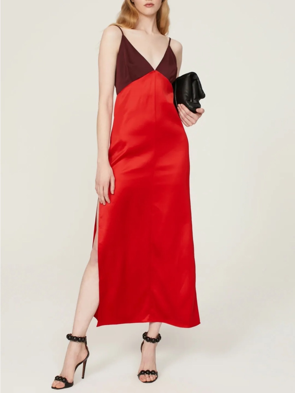 Marina Moscone Two-Tone Slip Dress